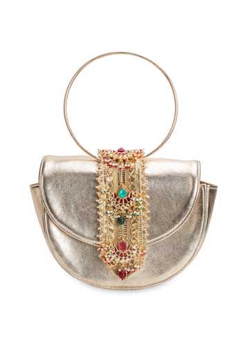 Buy 5elements Gold Noorjahan Metallic Handbag Buy_5elements_Gold Noorjahan Metallic Handbag
