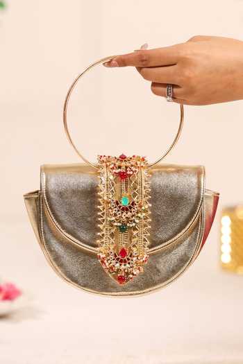 5elements Noorjahan Metallic Handbag 