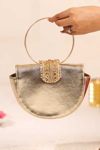 5elements Noorjahan Metallic Handbag