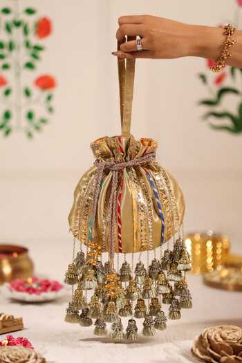 5elements Rangmahal Ccadting Tassel Potli 