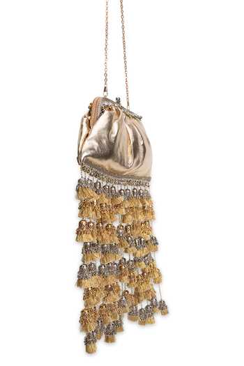 Buy 5elements Gold Tassels, Chains Kanakjhari Handcrafted Potli Online at Aza Fashions Buy_5elements_Gold Tassels, Chains Kanakjhari Handcrafted Potli _Online_at_Aza_Fashions