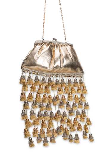 5elements Gold Tassels, Chains Kanakjhari Handcrafted Potli at Aza Fashions 5elements_Gold Tassels, Chains Kanakjhari Handcrafted Potli _at_Aza_Fashions