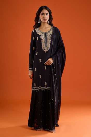 Aariyana Couture Embroidered Kurta Sharara Set 