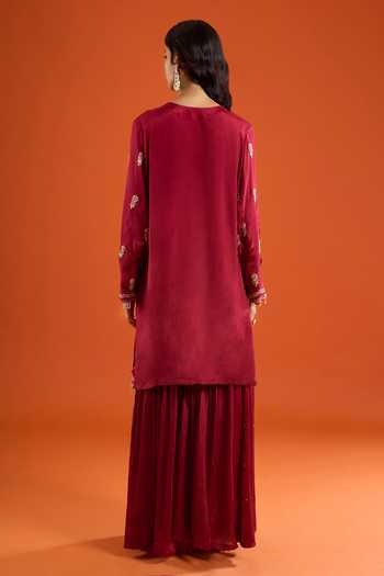 Aariyana Couture Embroidered Kurta Sharara Set 