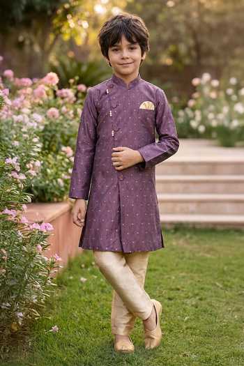 Petite Pomme Overlap Kurta & Pant Set