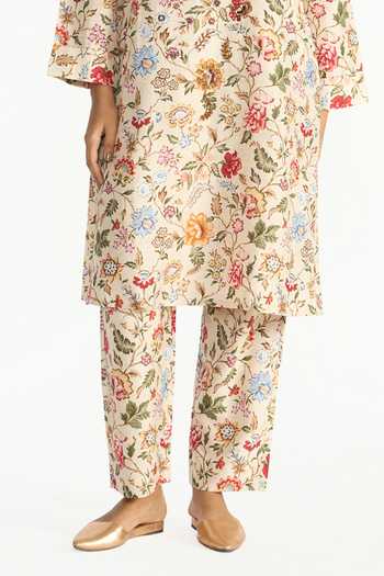 Buy Payal Pratap Ivory Silk, Dupion Surabhi Floral Print Pant Online at Aza Fashions Buy_Payal Pratap_Ivory Silk, Dupion Surabhi Floral Print Pant _Online_at_Aza_Fashions