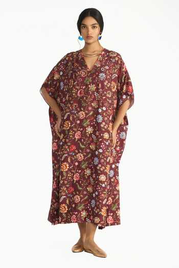 Payal Pratap Pallavi Floral Print Kaftan Dress