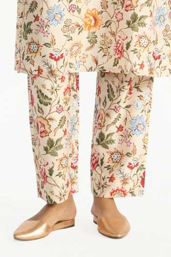Buy Payal Pratap Multi Color Silk, Dupion Mandarin Collar Madhavi Floral Print Tunic And Pant Set Online at Aza Fashions Buy_Payal Pratap_Multi Color Silk, Dupion Mandarin Collar Madhavi Floral Print Tunic And Pant Set _Online_at_Aza_Fashions