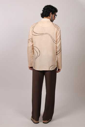 Raw & Rustic By Niti Bothra Abstract Bandhani Pattern Shirt Kurta 