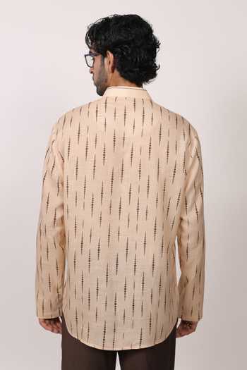 Raw & Rustic By Niti Bothra Ikat Pattern Shirt Kurta 
