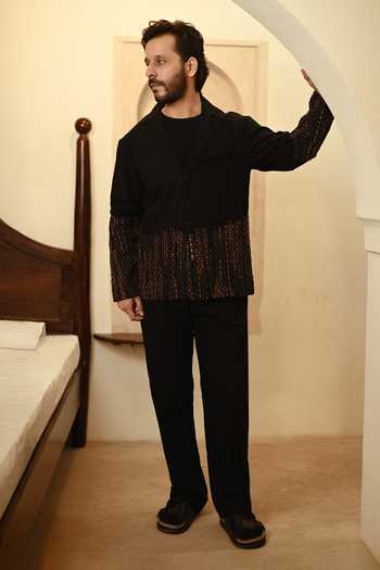 The Terra Tribe Upcycled Handwoven Ying Yang Blazer 