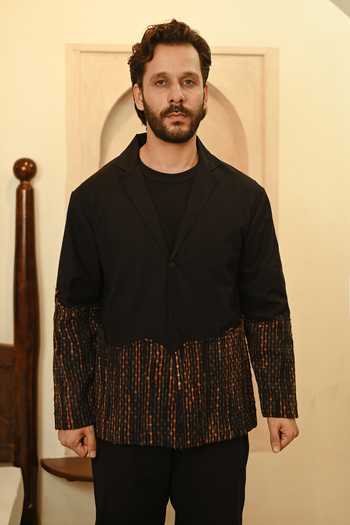 The Terra Tribe Upcycled Handwoven Ying Yang Blazer 