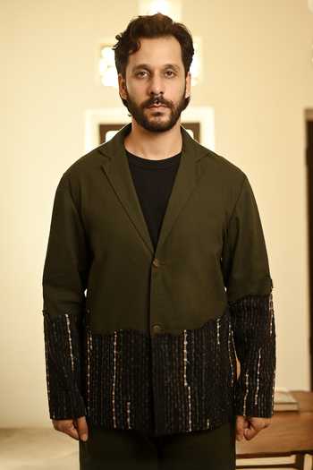 The Terra Tribe Upcycled Handwoven Ying Yang Blazer 