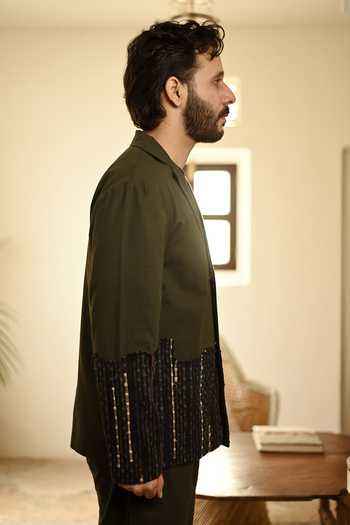 The Terra Tribe Green Cotton Sandra Straight Pant Online at Aza Fashions The Terra Tribe_Green Cotton Sandra Straight Pant _Online_at_Aza_Fashions