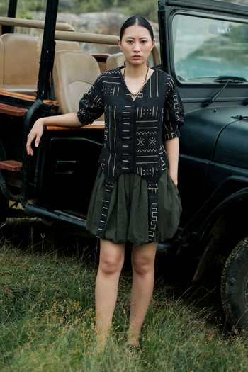 The Terra Tribe Chobe Short Crushed Balloon Skirt 