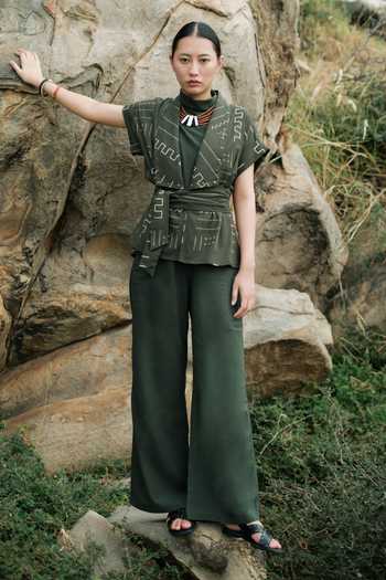 The Terra Tribe Berlin Shawl Collar Mud Print Jacket 