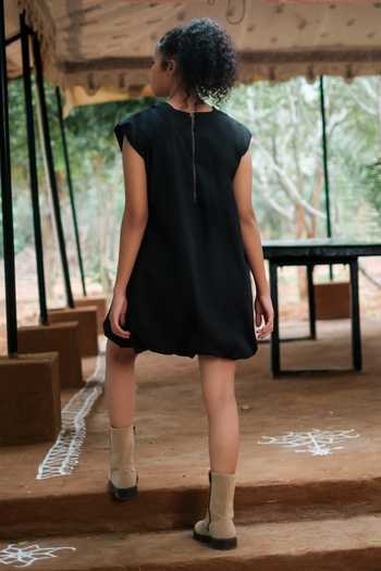 The Terra Tribe Nara Solid Gathered Dress 