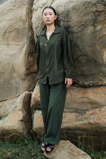 The Terra Tribe Moroccan Tribal Embroidered Shirt 