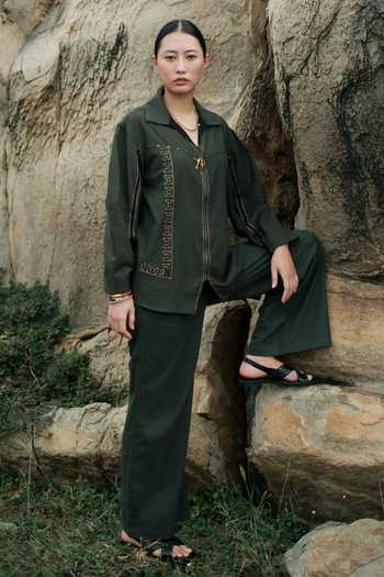The Terra Tribe Moroccan Tribal Embroidered Shirt 