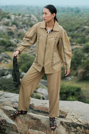 The Terra Tribe Moroccan Tribal Embroidered Shirt 