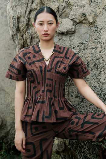 The Terra Tribe Meknes Big Print Kimono Top 