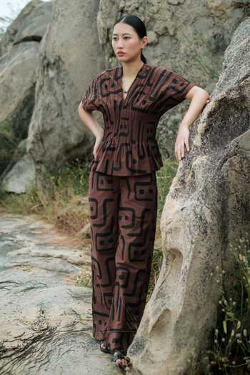 The Terra Tribe Meknes Big Print Kimono Top 