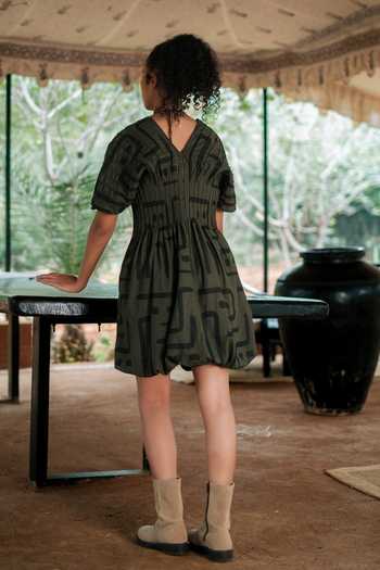 The Terra Tribe Meknes Tribal Print Kimono Dress 