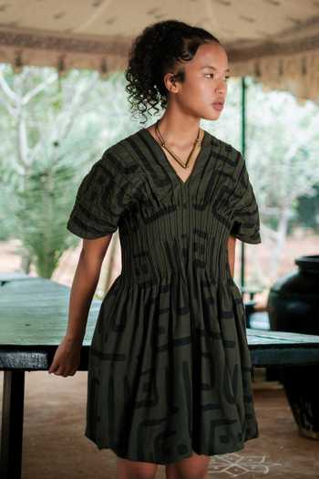 The Terra Tribe Meknes Tribal Print Kimono Dress 