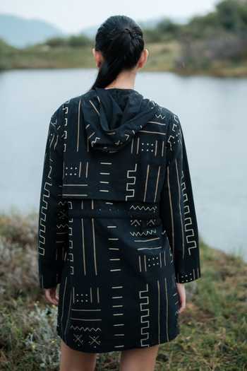 The Terra Tribe Bodrum Mud Print Utility Jacket Dress 