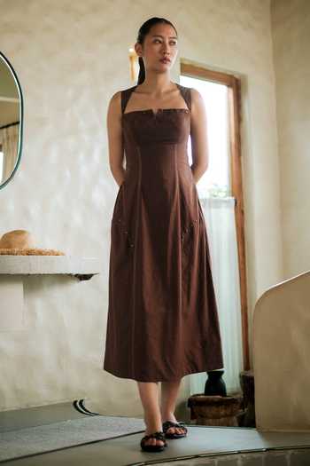 The Terra Tribe Kaza Corseted Slip Dress 