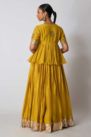 Rhua Kesari Embroidered Top Lehenga Set 