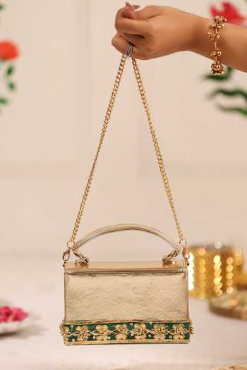 5elements Kanakriti Peacock Embroidered Sling Clutch