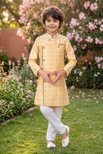 Petite Pomme Overlap Kurta & Pant Set