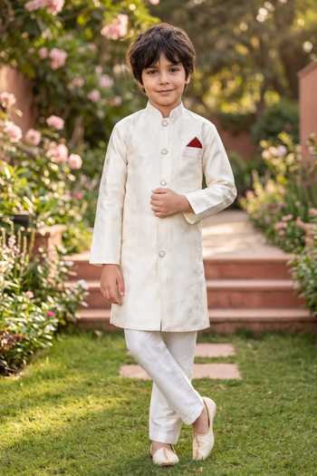 Petite Pomme Woven Kurta & Pant Set