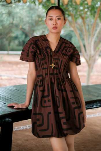 The Terra Tribe Meknes Tribal Print Kimono Dress 