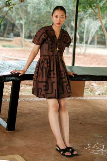The Terra Tribe Meknes Tribal Print Kimono Dress 