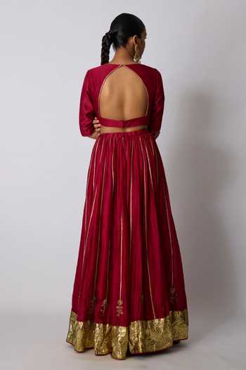 Rhua Radha Gota Bordered Lehenga Set 