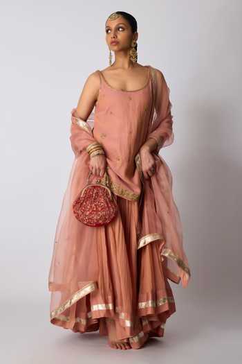 Rhua Maahi Embroidered Kurta Sharara Set 