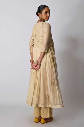 Rhua Devika Patchwork Embroidered Anarkali Set 