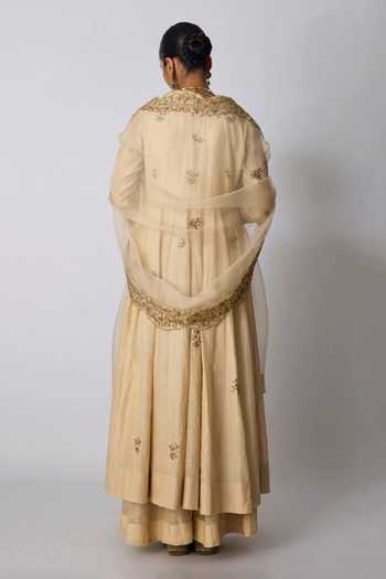 Rhua Chavi Embroidered Anarkali Sharara Set 