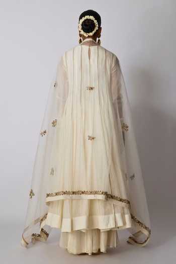 Rhua Gauri Pleated Embroidered Anarkali Set 