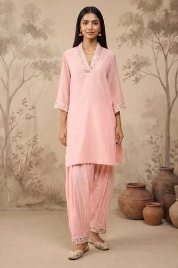 Samyukta Singhania Embroidered Chanderi Kurta & Salwar Set