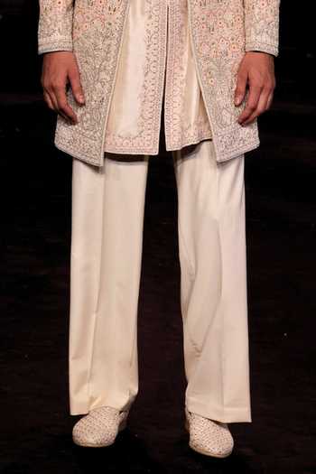 Dolly J Ivory Silk Kairav Embroidered Sherwani Set Online at Aza Fashions Dolly J_Ivory Silk Kairav Embroidered Sherwani Set _Online_at_Aza_Fashions