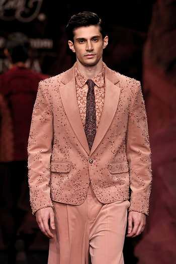 Dolly J Rosewood Embroidered Blazer Set 