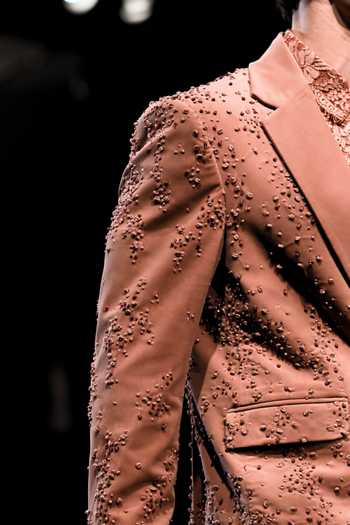 Buy_Dolly J_Pink Georgette, Velvet, Lycra, Chantilly Rosewood Embroidered Blazer Set _Online_at_Aza_Fashions