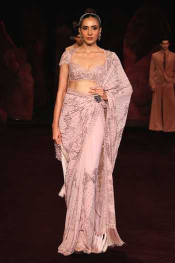 Dolly J Gul Noor Embroidered Saree With Blouse 