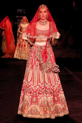 Dolly J Raktashri Embroidered Bridal Lehenga Set