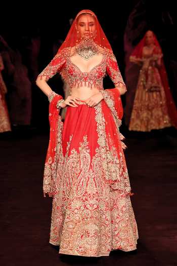 Dolly J Chitravali Zardozi Embroidered Bridal Lehenga Set 