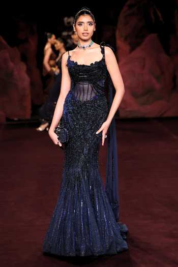 Dolly J Nabhsi Crystal Embroidered Gown 
