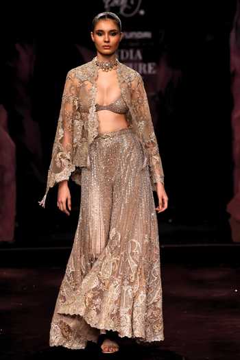 Dolly J Aakriti Embroidered Jacket Sharara Set 